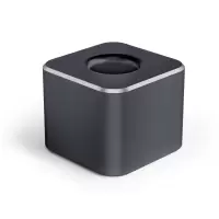 籁美达 B1铝合金笔座 高端大气创意办公室方形笔筒文具用品 38*38*30mm 5个 黑色