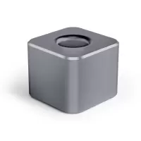 籁美达 B1铝合金笔座 高端大气创意办公室方形笔筒文具用品 38*38*30mm 5个 灰色