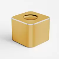 籁美达 B1铝合金笔座 高端大气创意办公室方形笔筒文具用品 38*38*30mm 5个 红色