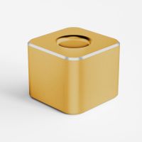 籁美达 B1铝合金笔座 高端大气创意办公室方形笔筒文具用品 38*38*30mm 5个 颜色随机