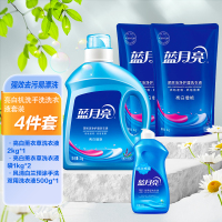蓝月亮 亮白机洗手洗洗衣液套装薰衣草香深层清洁持久留香 2kg+袋1kg*2+手洗翻盖500g