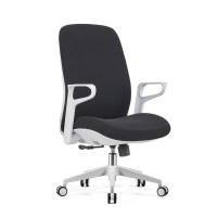 麦格尚 办公椅BKM07-25 电脑椅会议座椅家用舒适靠背椅 电镀气杆+翻转扶手