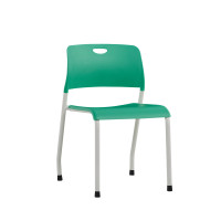 麦格尚 休闲椅BKG02-2 塑料椅办公椅靠背白色架子化妆椅洽谈椅学习椅