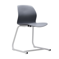 麦格尚 休闲椅BKG03 塑料椅办公椅靠背电镀架子会客椅洽谈椅学习椅