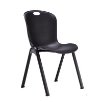 麦格尚 休闲椅BKG05 办公椅四脚电镀架培训椅会议椅靠背洽谈椅