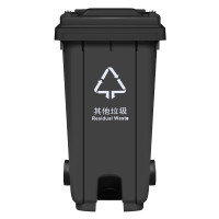 敏胤(MINYIN) MYL-7100 脚踏型 其他垃圾 100L户外分类标识垃圾桶(带轮)(计价单位:个) 灰黑色