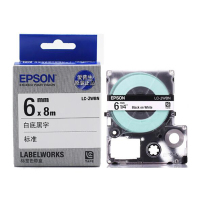 爱普生(Epson) LK-2WBN 6mm*8m 标签机色带 (计价单位:盒) 白底黑字
