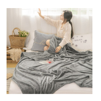 伊伊爱 Y01900007 /200*230cm 菠萝格珊瑚绒床单单件毛毯 (计价单位:条) 灰色系列