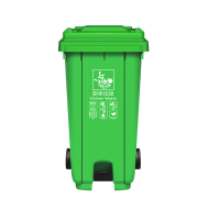 敏胤 MYL-7240 厨余垃圾 240L 脚踏型 挂车带轮 分类垃圾桶 (计价单位:个) 绿色