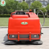 善洁大型多功能驾驶式扫地机 工厂车间自动擦地机多功能洗地机带高压水枪洒水控尘冲洗一体