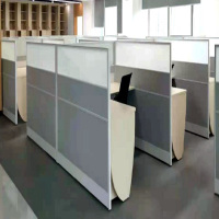 匹客 屏风桌A 1600×1200×1100 商务办公工位 40款铝合金屏风,E1级MFC台面板L型