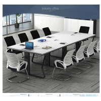 匹客 办公家具会议桌简约长桌条形办公桌椅组合接待培训桌2.8米*1.2米