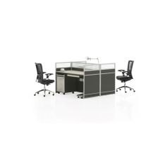 匹客 办公桌简约现代职员桌员工位屏风工作位卡座办公桌椅组合一字型可定制