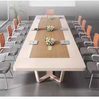 匹客 会议桌长桌简约现代工作台办公长条桌大会议桌椅组合会议室桌子 可定制