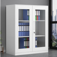 匹客 铁皮柜办公室资料柜文件柜玻璃门储物柜