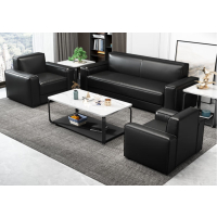 匹客 办公沙发酒店沙发简约现代 接待沙发西皮(两单人位+一双人位)