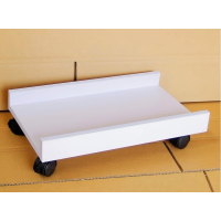 匹客 放主机托架底座机箱托盘移动主机拖台式悬空滑轮桌下置物架子 直角主机托万向轮 1个