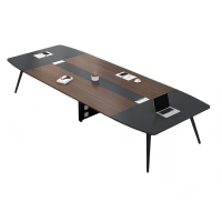 冠骋 办公桌会议桌长桌简约现代会议室工作台接待洽谈会议桌1500*1200*750 1张