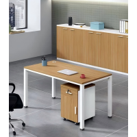 冠骋 钢木简易电脑桌办公桌子家用办公桌书桌卧室长桌学习桌定制 办公桌含三抽柜 不含椅子 1张