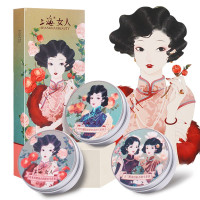 上海女人 雪花膏纪念版礼盒80g*3 乳液面霜 护手霜 身体乳 润肤乳