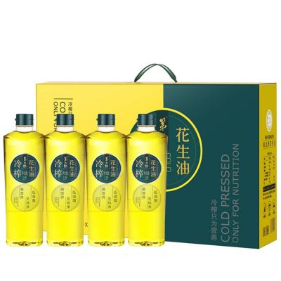 第一坊 冷榨花生油1L*4 至纯净低油烟食用油礼盒装