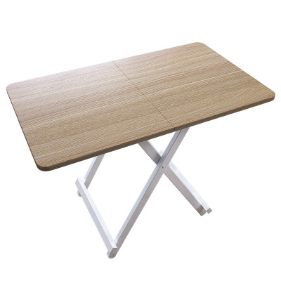 奇晟桌子折叠桌家用餐学习桌环保板材100*60cm圆角黄橡木色 LC-165