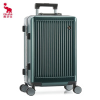 爱华仕 铝框拉杆箱登机箱磨砂飞行轮行李箱OCX6672-20(墨绿色/深灰色)