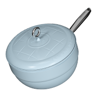 帝伯朗 零氟系列钛纳菱格氧吧锅32cm 蓝色DBL-YBG02