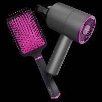 finsybo杜兰克美发吹风筒+气垫梳套装 家用便携吹风机 F-HD01A