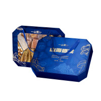 一山至墨鱼干鱼翅螺片鳕鱼胶海参花鲍鱼 礼盒 山海盛宴430g