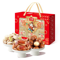 沃隆 坚果炒货礼盒 新年快乐1.59kg