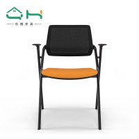 秋槐 HY-815B黑背黑座(带轮) 培训椅子带写字板桌椅一体会议室折叠椅员工椅教学椅
