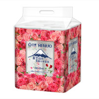 日诺日本进口玫瑰花香卷筒纸印花卫生纸可溶水速溶厕纸有芯卷纸巾8卷