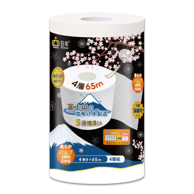 日诺(Rinuo)日本进口卫生纸可溶水溶厕纸4层家用有芯卷筒纸卷纸手纸巾1提2卷
