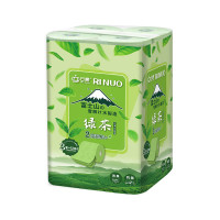 日诺(Rinuo)日本进口绿茶芳香卫生纸卷纸可溶水溶厕纸有芯卷筒纸压花纸巾1提12卷