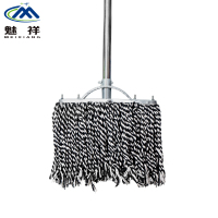 钢柄棉拖把平板吸水地拖平板宽头懒人拖布地板墩布