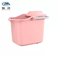 魅祥 拖把桶 塑料加厚带轮墩布桶 挤水桶 简易手动地拖桶