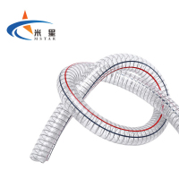 米星 PVC钢丝增强管 透明钢丝软管 输水钢丝胶管