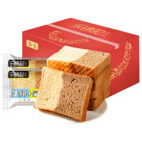 乐锦记 厚切吐司500g生椰拿铁切片面包 整箱即食营养健康奶香早餐