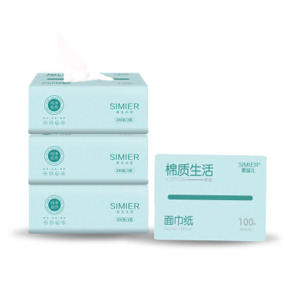 斯弥儿 棉致生活系列3层100抽4连包 软抽纸 SMR-01CJ