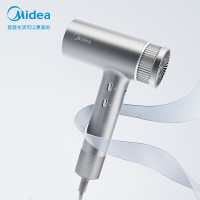 美的(Midea)MB-FG3小云筒高速吹风机家用吹风筒大功率/高浓度负离子护发/大风力速干电吹风钛金灰/流光白