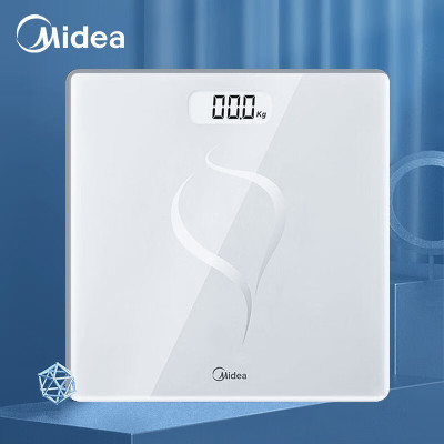 美的(Midea)MO-CW5 体重秤电池家用健康电子秤 智能体重秤 Led显示健身运动耐用减重提醒(电池秤)