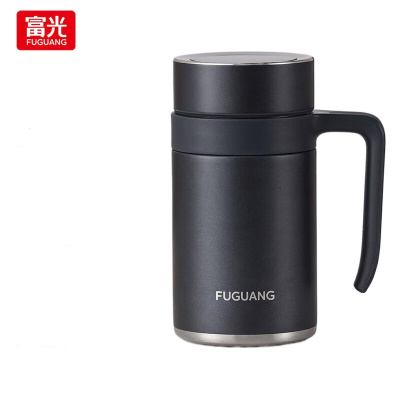 富光(FGA) 智茗数显泡茶办公杯316不锈钢FGZ2358-500ml黑色/蓝色丨个