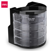 得力(deli) 9133 多功能笔筒 办公型塑料笔筒 桌面收纳笔盒单个装