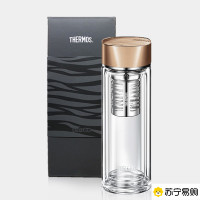 膳魔师(THERMOS)双层耐高温玻璃杯400ml TCGB-400 金色 |个