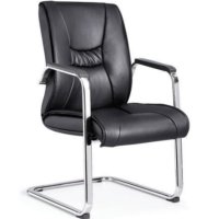 众班 黑色弓型办公椅 型号A068 黑色西皮 |把