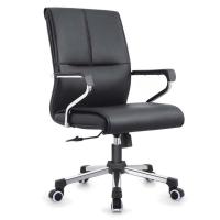 众班黑色办公转椅西皮 电镀扶手1987型 |把