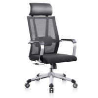 众班 黑色办公转椅西皮网格布6127A |把