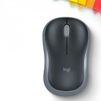 罗技m186无线鼠标黑色灰边(个)