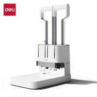 得力(deli)凭证装订机财务会计办公专用手动打孔机全自动 可装订40mm省力款+100根铆管[3876A](XY)